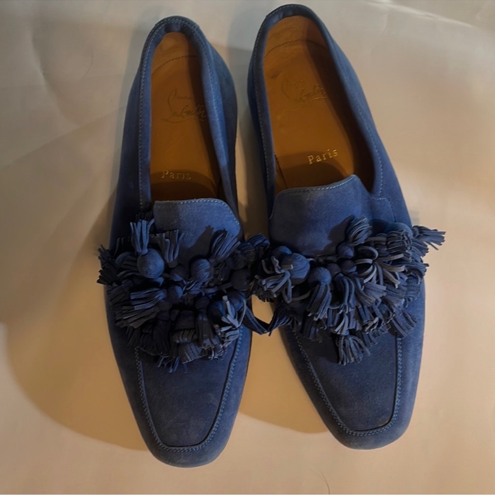 Christian Louboutin Royal Blue Tassel Loafers